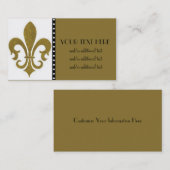 Gold Fleur De Lis Visitekaartje (Voorkant / Achterkant)
