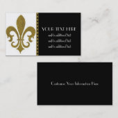 Gold Fleur De Lis Visitekaartje (Voorkant / Achterkant)