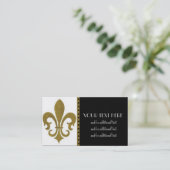 Gold Fleur De Lis Visitekaartje (Staand voorkant)