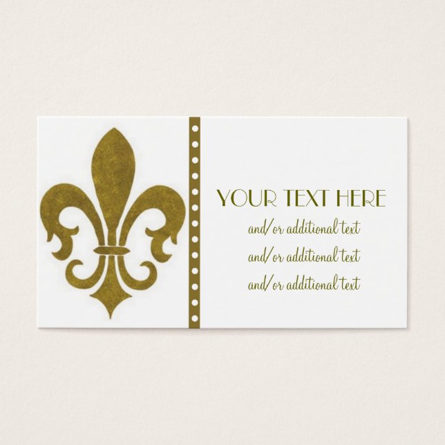 Gold Fleur De Lis Visitekaartjes (Voorkant)