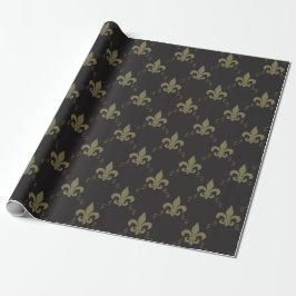 Gold Fleur De Lis Wrapping Paper Cadeaupapier