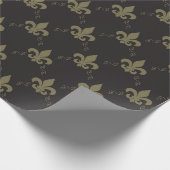Gold Fleur De Lis Wrapping Paper Cadeaupapier (Hoek)
