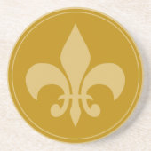Gold Fleur-De-Lis Zandsteen Onderzetter (Voorkant)