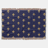Gold Fleur de Lys Blanket Deken (Voorkant)