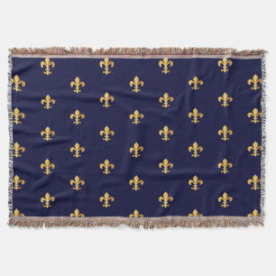 Gold Fleur de Lys Blanket Deken