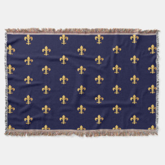 Gold Fleur de Lys Blanket Deken