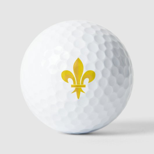 Gold Fleur de lys Golfballen (Voorkant)