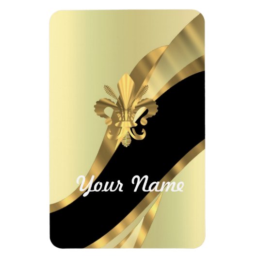 Gold fleur de lys op maat magneet (Verticaal)