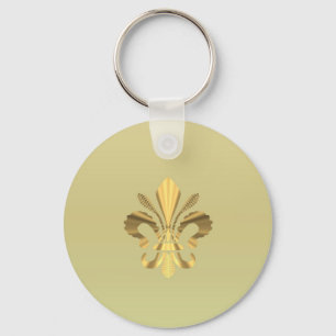 Gold fleur de lys sleutelhanger