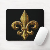 Gold Fleur Mousepad Muismat (Met muis)