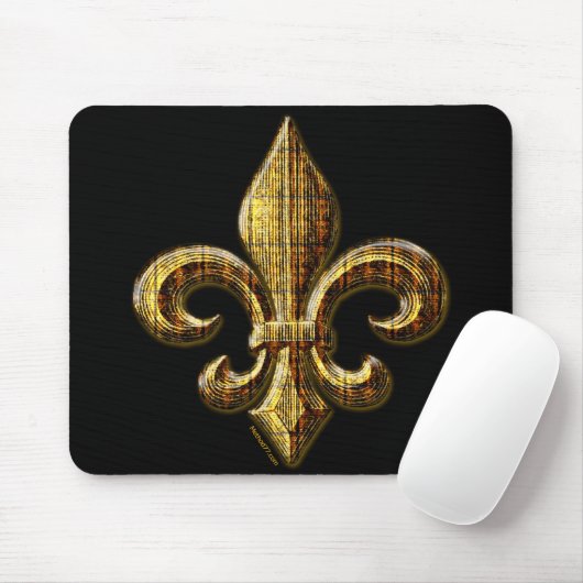 Gold Fleur Mousepad Muismat (Met muis)