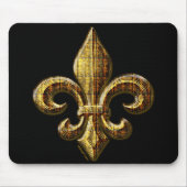 Gold Fleur Mousepad Muismat (Voorkant)