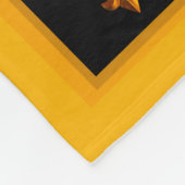 Gold Fleurs de Lis op zwarte banner Fleece Deken (Hoek)