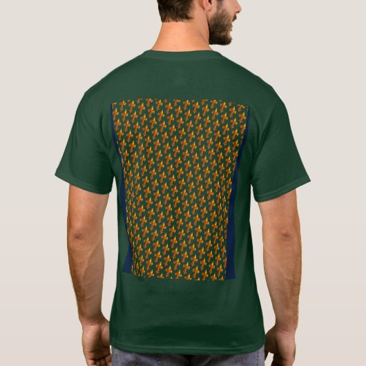 Gold Fleurs de Lis Pattern T-Shirt (Achterkant)