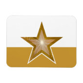 "Gold" Flexibele Star-magneet, wit goud Magneet (Horizontaal)