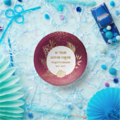 Gold Floral 40 jaar Jubileum Ruby Wedding Papieren Kommen (Feest)