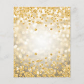 Gold Floral 60th Birthday Glam Lights (Achterkant)
