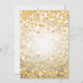 Gold Floral 60th Birthday Glam Lights Kaart (Achterkant)