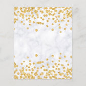 Gold Floral 60th Birthday Glam Marble (Achterkant)