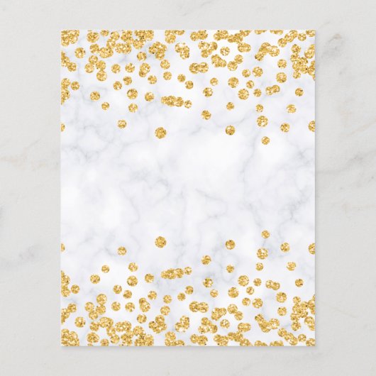 Gold Floral 60th Birthday Glam Marble (Achterkant)