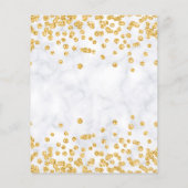 Gold Floral 60th Birthday Marble Invitation Flyer (Achterkant)