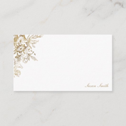 Gold Floral - Aangepast Advieskaart (Voorkant)