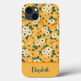 Gold Floral - Aangepast Case-Mate iPhone Case
