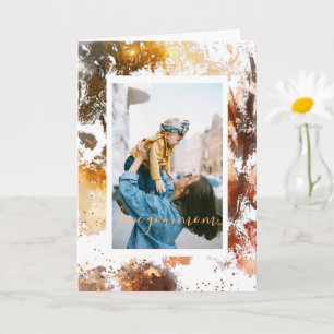 Gold Floral - Aangepaste Moederdag foto Kaart