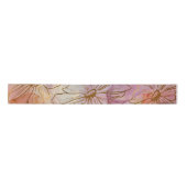 Gold Floral Abstract pastel Satijnen Lint (Voorkant)