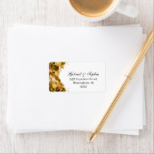 Gold Floral-adreslabel Etiket (Insitu)