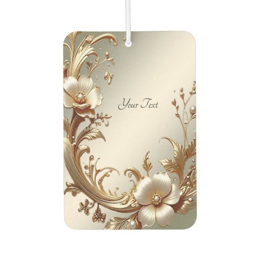 Gold Floral Air Freshener Luchtverfrisser (Voorkant)