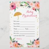 Gold Floral April laat Baby voorspelling games spe (Voorkant)