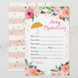 Gold Floral April laat Baby voorspelling games spe