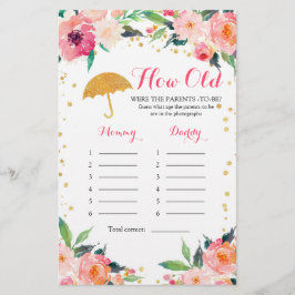 Gold Floral April laat zien hoe oud de ouders ware