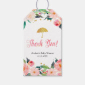 Gold Floral April Shower Hartelijk dank Label Cadeaulabel (Voorkant)