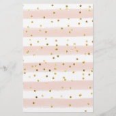 Gold Floral April Showers Baby shower Baby Face (Achterkant)