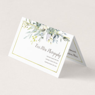 Gold Floral Boho Gevouwen Visitekaartje