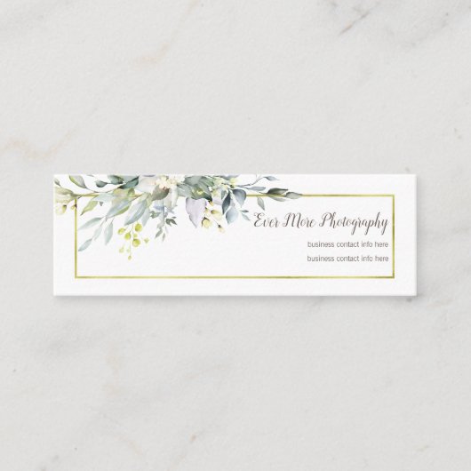 Gold Floral Boho | Visitekaartje | Fotografie (Voorkant)