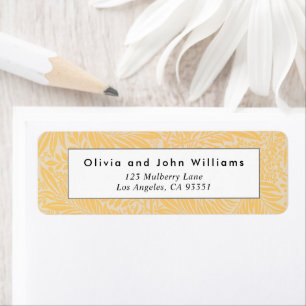  Gold Floral Botanical Return Address Label