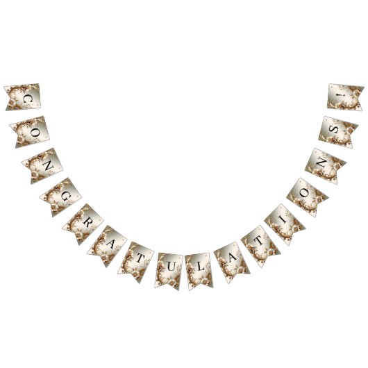 Gold Floral Bunting Flag Vlaggetjes (Alle)