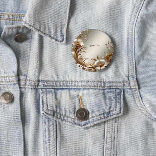 Gold Floral Button (In situ)