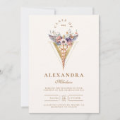 Gold Floral Caduceus Medical Vet Afstuderen Kaart (Voorkant)