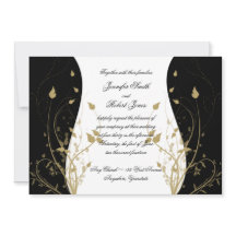 Gold Floral Curved Wedding