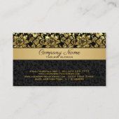 Gold Floral DamasVisitekaartje Visitekaartje (Achterkant)