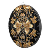 Gold Floral Dartboard Dartbord (Voorkant Rechts)
