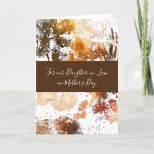 Gold Floral Daughter-in-Law Moederdag Kaart