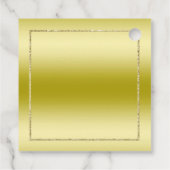 Gold Floral Decoration & Glitter 60th Birthday Bedankjes Labels (Achterkant)