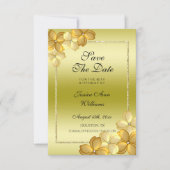 Gold Floral Decoration & Glitter 60th Birthday Save The Date (Voorkant)