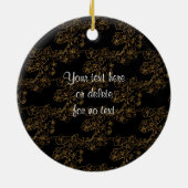 Gold Floral Design Ribbon Photo Ornament (Achterkant)