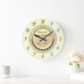 Gold Floral Diamond 25th Wedding Jubileum Grote Klok (Huis)